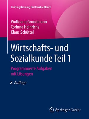 cover image of Wirtschafts- und Sozialkunde Teil 1